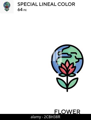Blume spezielle lineare Farbe Vektor-Symbol. Blumensymbole für Ihr Geschäftsprojekt Stock Vektor
