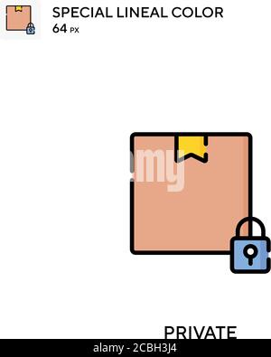 Privates spezielles lineales Farbvektorsymbol. Private Symbole für Ihr Geschäftsprojekt Stock Vektor