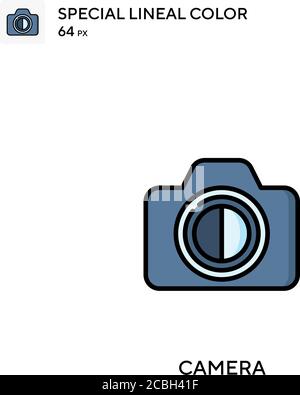 Spezielles lineales Farbevektor-Symbol der Kamera. Kamerasymbole für Ihr Geschäftsprojekt Stock Vektor