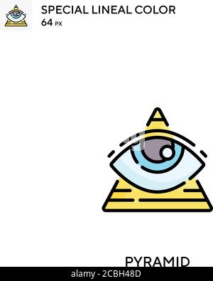 Pyramid spezielle lineare Farbe Vektor-Symbol. Pyramidensymbole für Ihr Geschäftsprojekt Stock Vektor