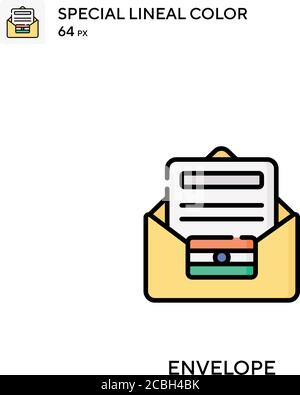 Spezielles lineales Farbevektorsymbol für Hüllkurven. Kuvertsymbole für Ihr Geschäftsprojekt Stock Vektor