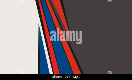 vektordarstellung eines abstrakten Hintergrundes mit rot und blau Streifen Stock Vektor
