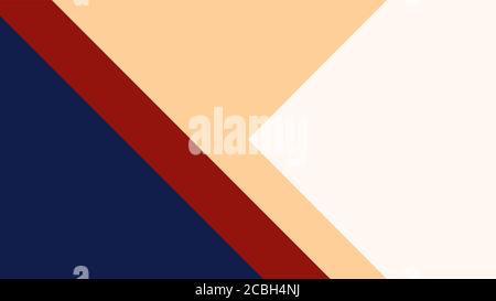 Abstrakter blauer und brauner Hintergrund mit weißem Dreieck und Linie Stock Vektor