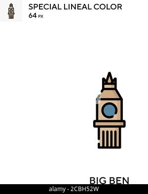 Big ben spezielle Lineal Farbe Vektor-Symbol. Big ben Symbole für Ihr Business-Projekt Stock Vektor