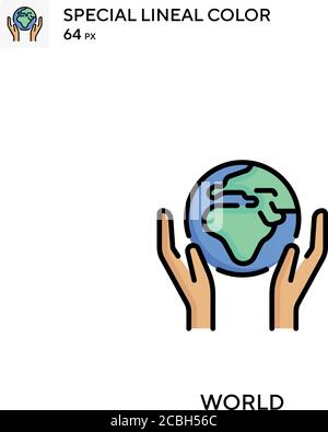 World Special Lineal Farbe Vektor-Symbol. Welt-Symbole für Ihr Geschäftsprojekt Stock Vektor