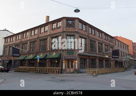 Göteborg, Schweden - Juni 16 2019: Die Vorderansicht von Byns Bistro am 16 2019. Juni in Göteborg, Schweden. Stockfoto