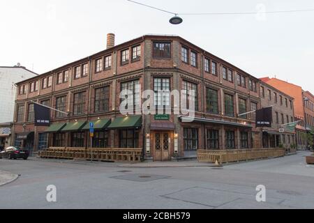 Göteborg, Schweden - Juni 16 2019: Die Vorderansicht von Byns Bistro am 16 2019. Juni in Göteborg, Schweden. Stockfoto