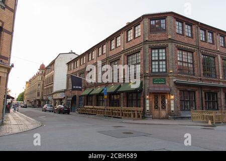 Göteborg, Schweden - Juni 16 2019: Die Vorderansicht von Byns Bistro am 16 2019. Juni in Göteborg, Schweden. Stockfoto