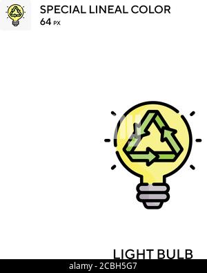 Spezielle lineare Farbe Vektor-Symbol für Glühbirne. Leuchtmittel-Symbole für Ihr Geschäftsprojekt Stock Vektor