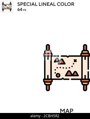Vektorsymbol für spezielle Linienfarben. Ordnen Sie Symbole für Ihr Geschäftsprojekt zu Stock Vektor