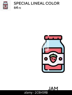 Stau spezielles lineales Farbvektorsymbol. Jam-Symbole für Ihr Geschäftsprojekt Stock Vektor