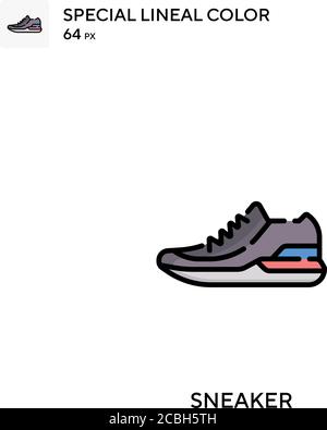 Sneaker spezielle Lineal Farbe Vektor-Symbol. Sneaker-Icons für Ihr Business-Projekt Stock Vektor