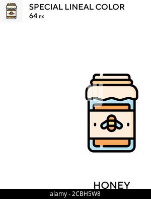 Honey spezielle lineare Farbe Vektor-Symbol. Honey Icons für Ihr Business-Projekt Stock Vektor