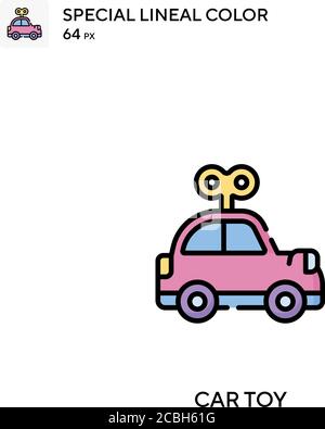 Auto Spielzeug spezielle Lineal Farbe Vektor-Symbol. Auto Spielzeug Symbole für Ihr Business-Projekt Stock Vektor