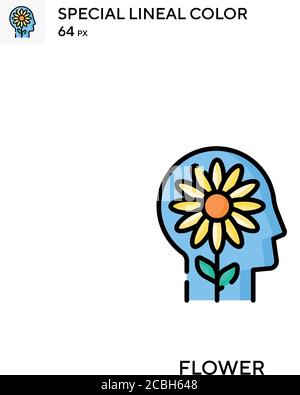 Blume spezielle lineare Farbe Vektor-Symbol. Blumensymbole für Ihr Geschäftsprojekt Stock Vektor