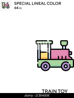 Zug Spielzeug spezielle Lineal Farbe Vektor-Symbol. Train Spielzeug Symbole für Ihr Business-Projekt Stock Vektor