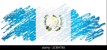 Flagge von Guatemala, Republik Guatemala. Vorlage für Award Design, ein offizielles Dokument mit der Flagge von Guatemala und andere Verwendungen. Stock Vektor