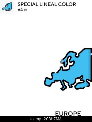 Europa spezielle Lineal Farbe Vektor-Symbol. Europa-Symbole für Ihr Geschäftsprojekt Stock Vektor