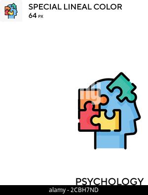 Psychologie spezielle lineare Farbe Vektor-Symbol. Psychologie-Symbole für Ihr Geschäftsprojekt Stock Vektor