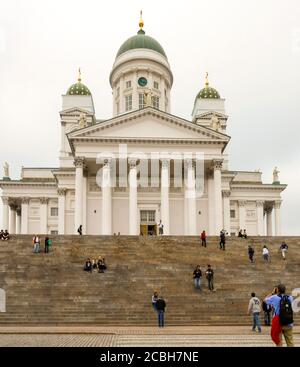 Finnische evangelisch-lutherische Kathedrale, Senatsplatz, Kruununhaka, Helsinki, Finnland Stockfoto