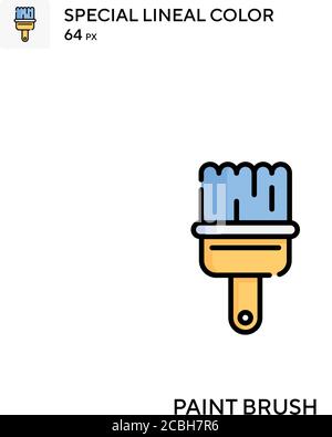 Pinsel spezielle lineare Farbe Vektor-Symbol. Pinsel-Symbole für Ihr Geschäftsprojekt Stock Vektor