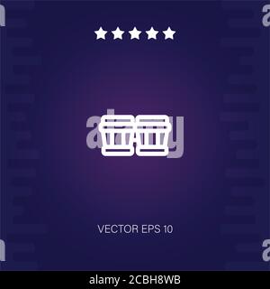 Bongos Vektor-Symbol moderne Illustration Stock Vektor