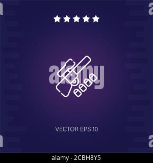 sniper Gewehr Vektor-Symbol moderne Illustration Stock Vektor