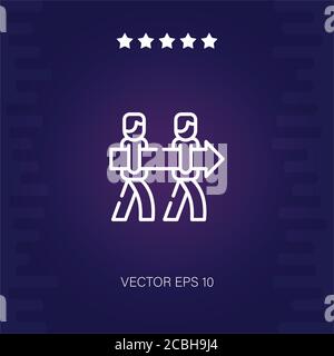 Vektor-Symbol für die rechte Richtung Moderne Illustration Stock Vektor