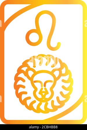 Sternzeichen esoterische Tarot Vorhersage Karte Gradienten Stil Symbol Vektor Illustration Stock Vektor