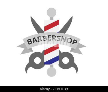 Illustration Vektor Design von Barbershop Template Logo Stock Vektor
