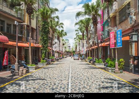 1. Juli 2020: Die alte Yingge Straße, auch bekannt als die Keramikstraße, liegt in der Stadt Yingge, New Taipei City, Taiwan, und ist berühmt für ihre Geschichte Stockfoto