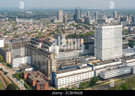 Rotterdam, Niederlande - Aug 14, 2019 : Erasmus University Medical Center Universität Luftaufnahme Stockfoto