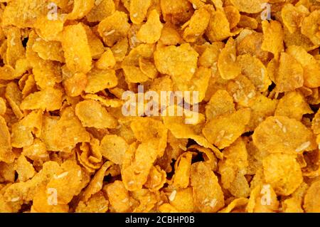 Honig und Nuss Cornflakes Frühstück Müsli Hintergrund Stockfoto