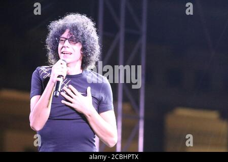 Neapel, Italien. August 2020. Giovanni Allevi im Konzert in Neapel für die Rezension mit dem Titel "Restate a Napoli. Il Teatro del Plebiscito“. (Foto: Salvatore Esposito/Pacific Press) Quelle: Pacific Press Media Production Corp./Alamy Live News Stockfoto