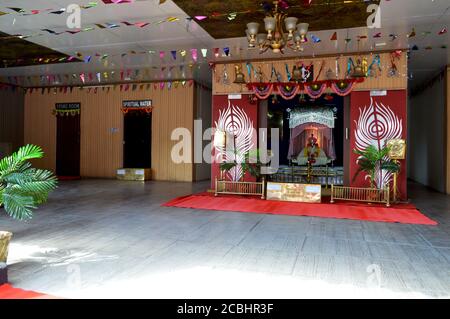 Die Statue von Baba Harbhajan Singh Sahib im Mandir von Nathula Pass in Sikkim, selektive Fokussierung Stockfoto