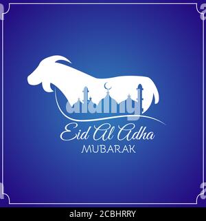 Illustration Vektor Design von Eid Al Adha Hintergrund Vorlage Stock Vektor