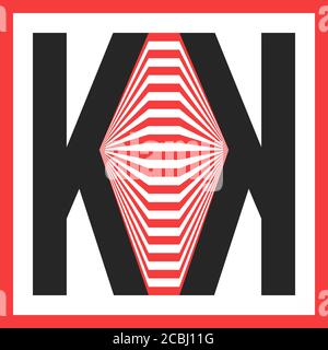 Geometrisches abstraktes Doppel-K-Logo Stock Vektor