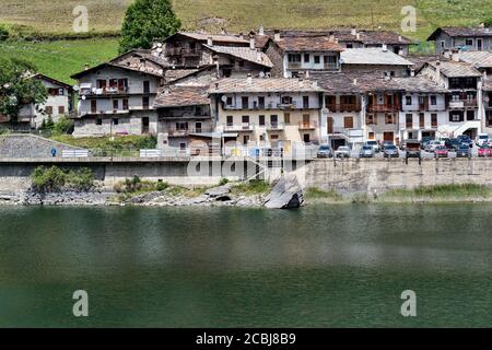 Pontechianale, Castello Weiler, Piemont, Italien Stockfoto