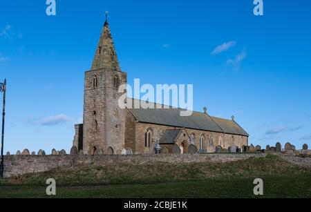 St. Bartholomews Church, Newbiggin, Northumberland, Großbritannien Stockfoto