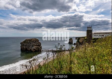 Marsden Rock, Marsden Bay, South Shields, Tyne and Wear, Großbritannien Stockfoto