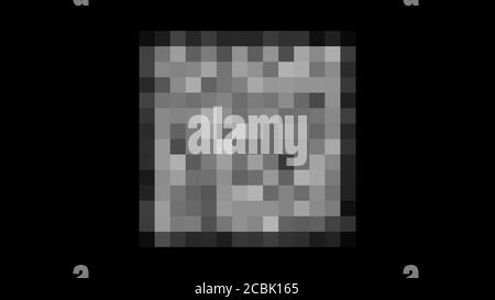 Pixel zensiert. Konzept der schwarzen Zensurstange. Zensurplatz. Abstrakter geometrischer Hintergrund mit schwarzen und weißen Pixeln. Stockfoto