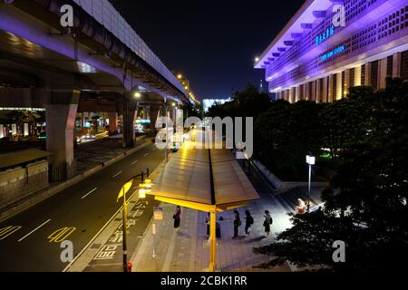 Taipei Taiwan - Taipei Hauptbahnhof bei Nacht Stockfoto