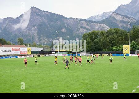 Bad Ragaz, Schweiz. 14. August 2020. Ausbildung der ersten Mannschaft von Borussia Dortmund in Bad Ragaz. Die Borussen bringen im August 2020 eine wo Stockfoto