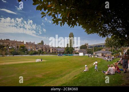 Hayfield Village, High Peak, Derbyshire, Cricket Ground Stockfoto