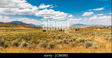 Nevada Ebenen rund um Highway 50, die einsamste Straße in Amerika Stockfoto