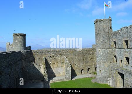 Harlech Castle Stockfoto