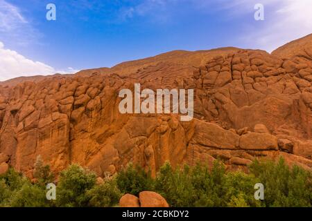 Landschaft der tausend Kasbahs Tal, Marokko Stockfoto