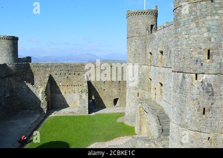 Harlech Castle Stockfoto