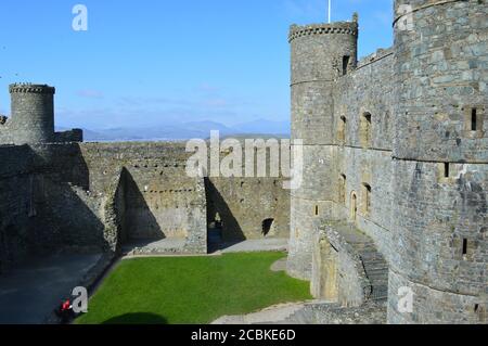 Harlech Castle Stockfoto