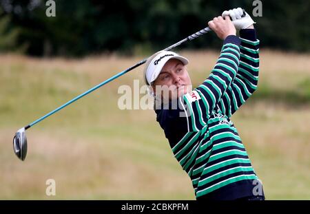 Englands Charley Hull schlägt am 2. Tag der Aberdeen Standard Investments Ladies Scottish Open im Renaissance Club, North Berwick, ab. Stockfoto